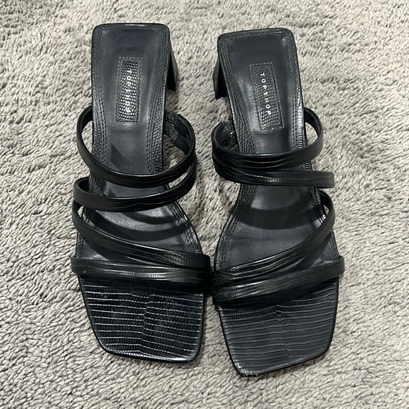 Topshop Shoes - Top shop black sandal mules